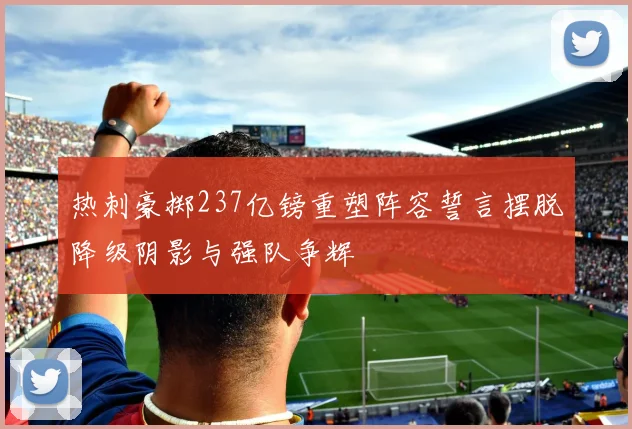 热刺豪掷237亿镑重塑阵容誓言摆脱降级阴影与强队争辉